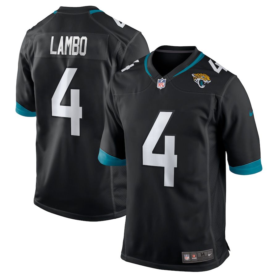 Men Jacksonville Jaguars 4 Josh Lambo Nike Black Game NFL Jersey